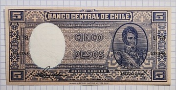 Banknot ,Chile cinco pesos