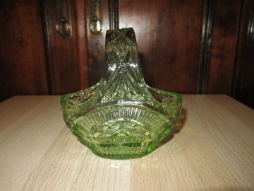 koszyczek szklany zielony Rindskopf zielone szkło