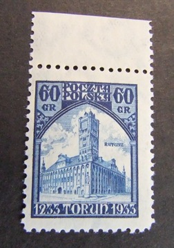 1933  Fi.258** Toruń niebieski z marginesem, gwarancja