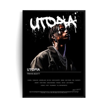 Plakat w ramie A3 Travis Scott UTOPIA 30x40