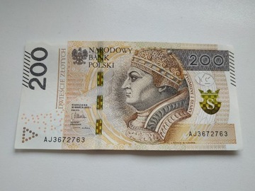 Banknot 200zł 200 PLN pl RADAR 3672763 unikat bdb