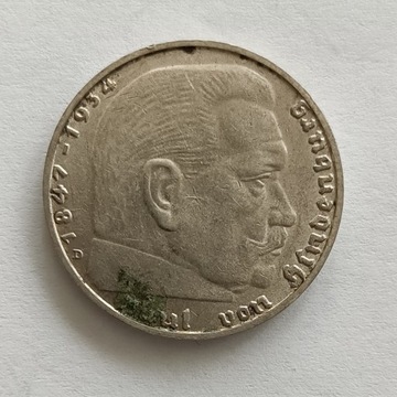 Niemcy 2 marki 1938 r.  - srebro 