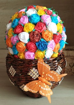 Kolorowy stroik na Dzień Matki handmade
