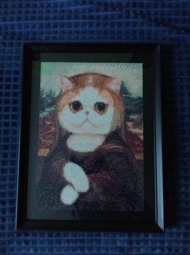 Kocia Lisa - obraz Haft diamentowy