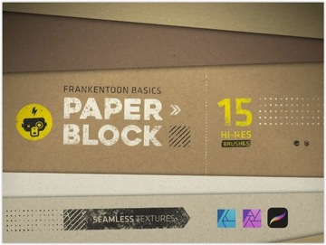 iPAD AIR FRANKENTOON PaperBlock Procreate Pędzle