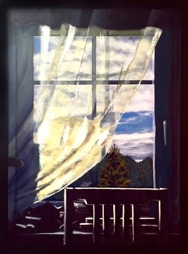 Malczewski „Winter sun” acrylic on canvas,80x60.