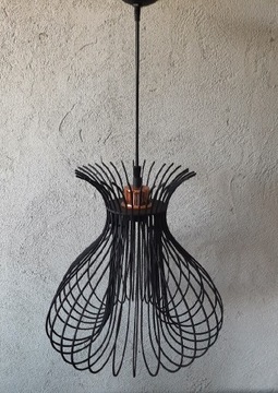 Lampa wisząca, metalowa.