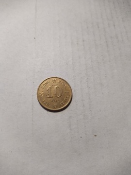 Hongkong brytyjski 10 cents 1982