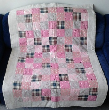 Narzuta-patchwork "Flanelki i sowa"