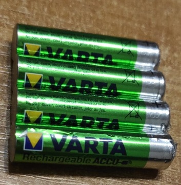 4*Akumulatorki Baterie Varta 1000mAh, NiMH, AAA R3