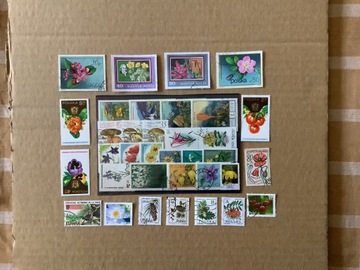 znaczki pocztowe FLORA kasowane 150 szt.