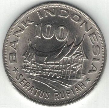 Indonezja 100 rupii 1978 28,5 mm nr 1