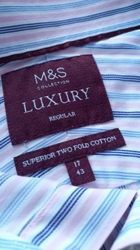 wizytowa męska koszula Marks&Spencer luxury 