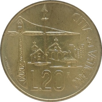 Watykan 20 lire 1991, KM#229