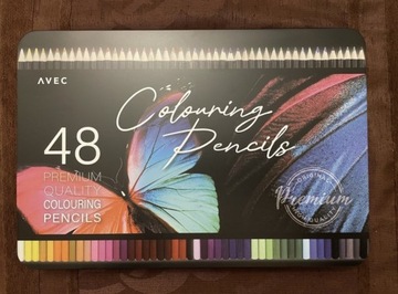 Kredki ołówkowe zestaw 48 kolorów avec nowe
