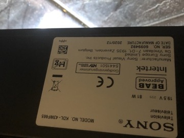 sony kdl-43wf665 uszkodzona matryca