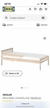 Łóżko pojedyncze 70x160 ikea