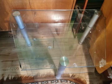 Szklany stolik rtv solidny szklo hartowane 