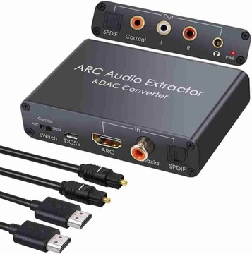 Rozdzielacz Audio konwerter HDMI ARC 