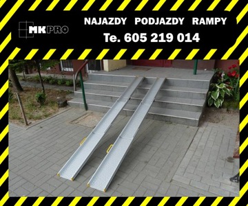 NAJAZDY PODJAZDY RAMPY aluminiowe do wózków 300cm 