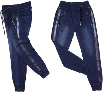 SPODNIE dresowe joggery 5295 *SWIFT* jak jeans 8Y