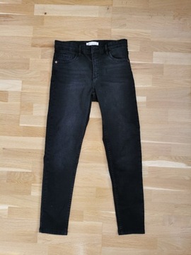 Zara Czarne rurki spodnie dżins miękkie roz. 152  
