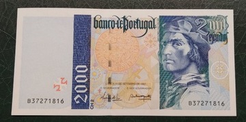 Portugalia 2000 escudos 1997 UNC 