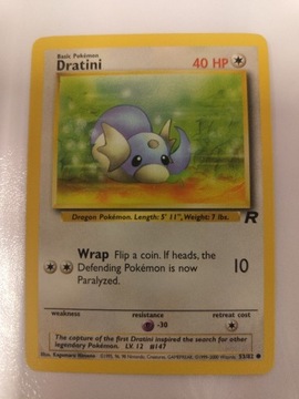 Pokemon Karta TCG dratini 53/82 Team Rocket