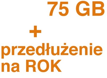 Orange doładowanie zdalne 75GB KARTY ORANGE FREE