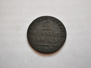 2 Pfenninge 1843 A