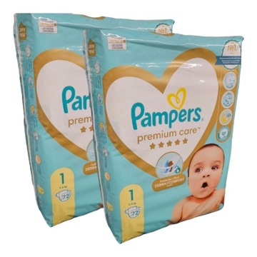 Pampersy Pampers Premium Care 1 | 2 x 72 szt.