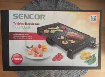 Grill elektryczny Sencor SBG 106BK / Nowy