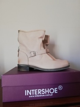 nowe beżowe botki INTERSHOE w rozm. 40