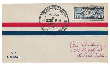 Pierwszy lot USA, 15.4.1926, St. Louis - Peoria