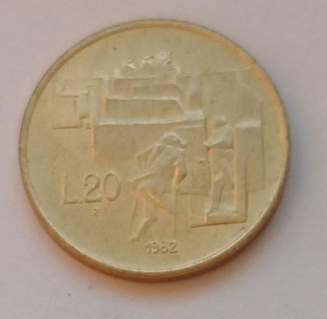 San Marino - 20 lira - 1982r.
