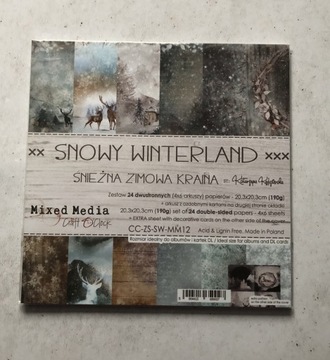 „Snowy Winterland” zestaw papierów 20x20 cm