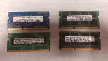 pamięci RAM - DDR3 do laptopa 4x 2 GB i 2x 1 GB