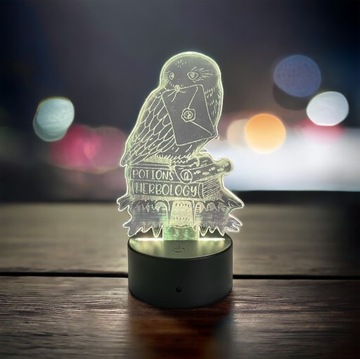 HARRY POTTER HEDWIGA LAMPKA LED NOCNA 3D
