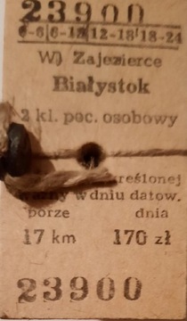 Bilety Zajezierce-Bialystok