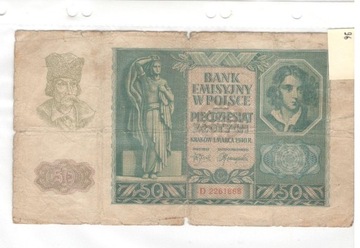 50 złotych 01.03.1940