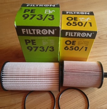 FILTRON filtr paliwa  PE 973/3 i oleju OE 650/1