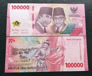 Indonezja 100000 rupees UNC 2022