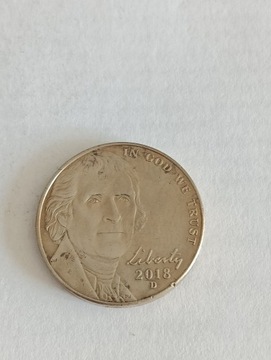 USA 5 cent 2018 D rok