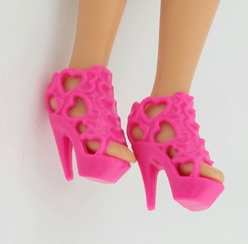 Buty dla lalki Barbie Standard i Curvy różowe