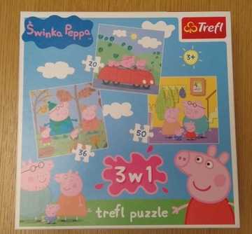 Puzzle "Świnka Peppa" 3w1, 106 szt. 3+