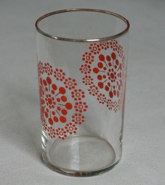 Stara szklanka Czechosłowacja ornament 
