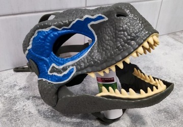 Dino maska Mattel Velociraptor blue tiktok furry