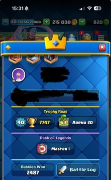 Konto Clash Royale | 19 kart na 14 lvl | 7747 puch