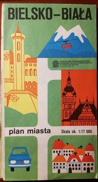 Bielsko-Biała plan miasta 1988