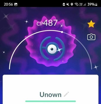 Pokemon GO shiny Unown litera H (Wymiana) 